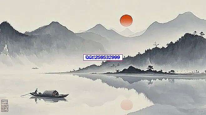 分享一组水墨山水中国画PPT背景图 - 小红书