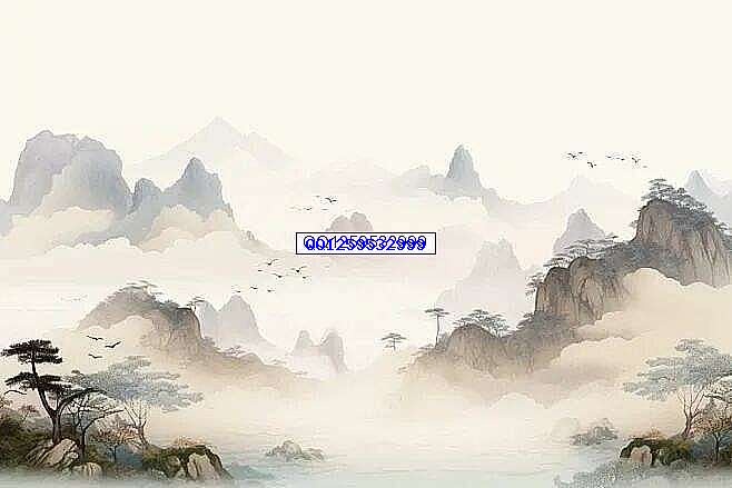 国风水墨画插画图片