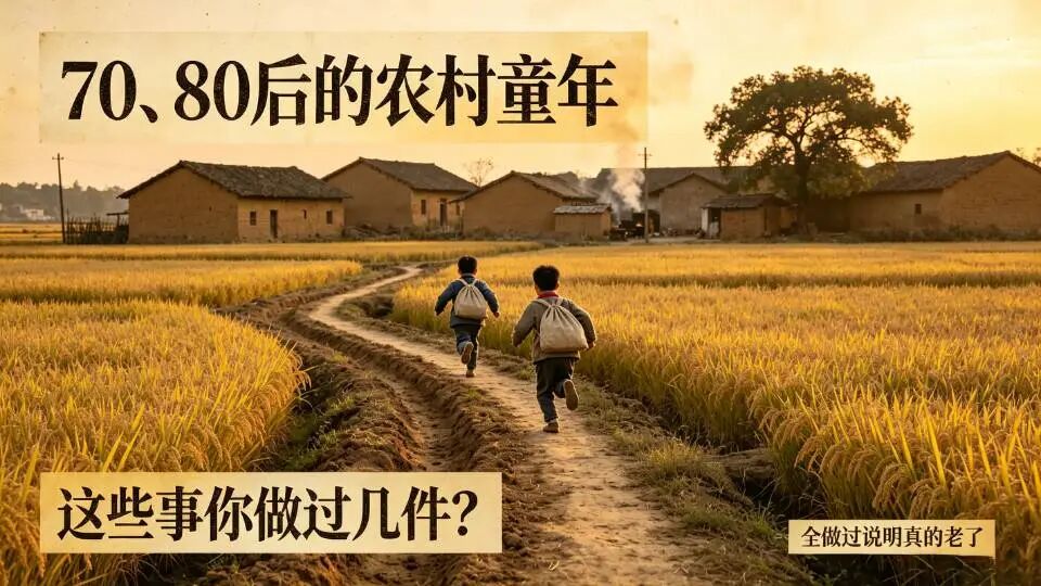 70、80后的农村童年，这些事你做过几件？全做过说明真的老了